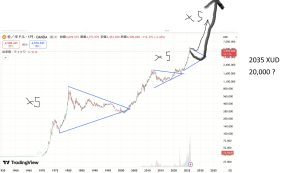 ゴールドの価格を対数チャートで分析【2026524】